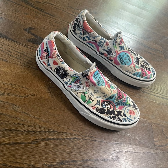 Vans Kids Slip-On Sneakers - Multicolor Print - Picture 2 of 7